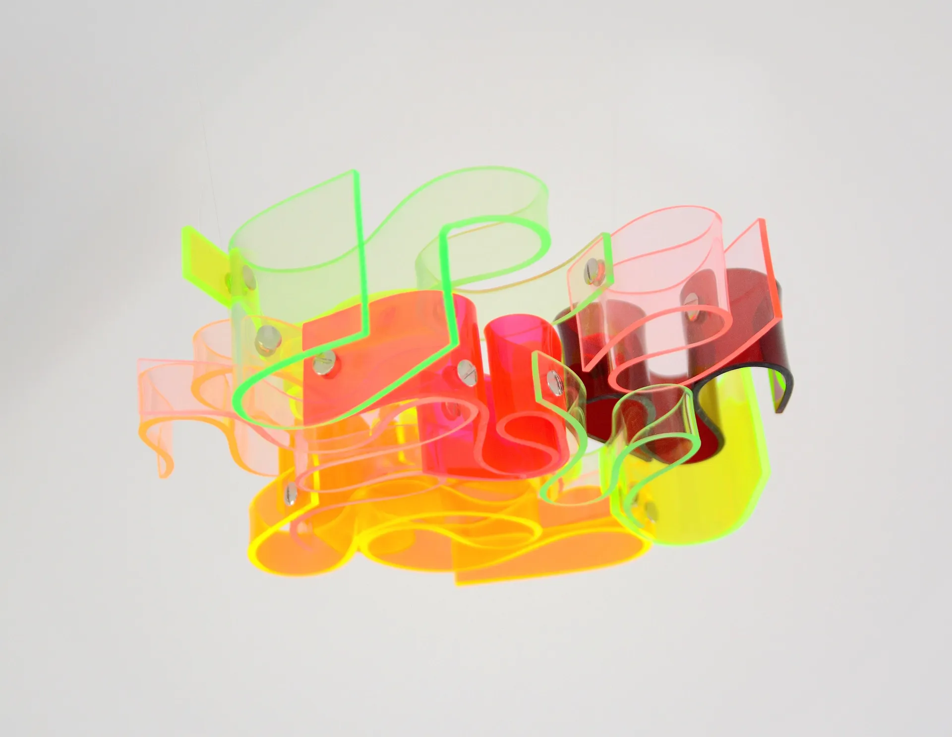 Farbgekringel, 2016, Plexiglas verschraubt